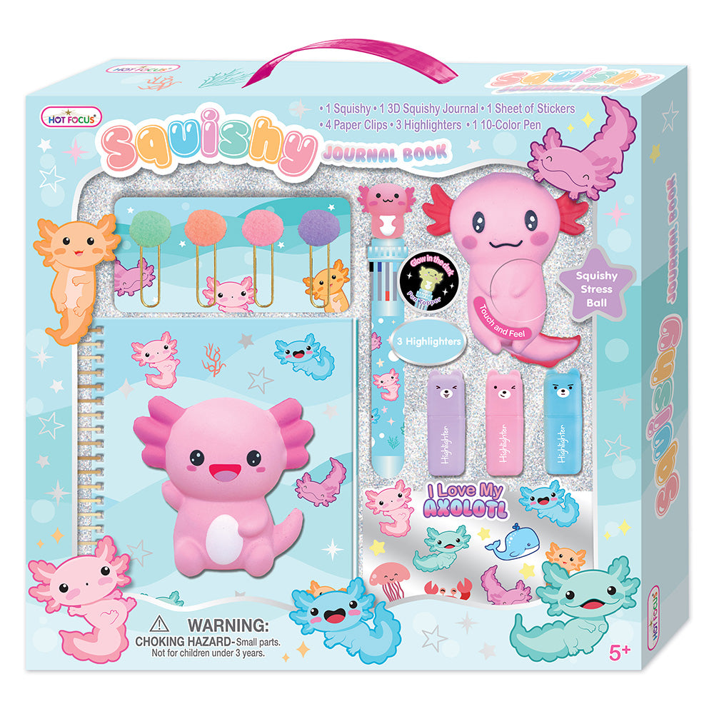 Squishy Axolotl Stationary Set